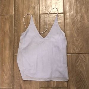 Backless satiny top